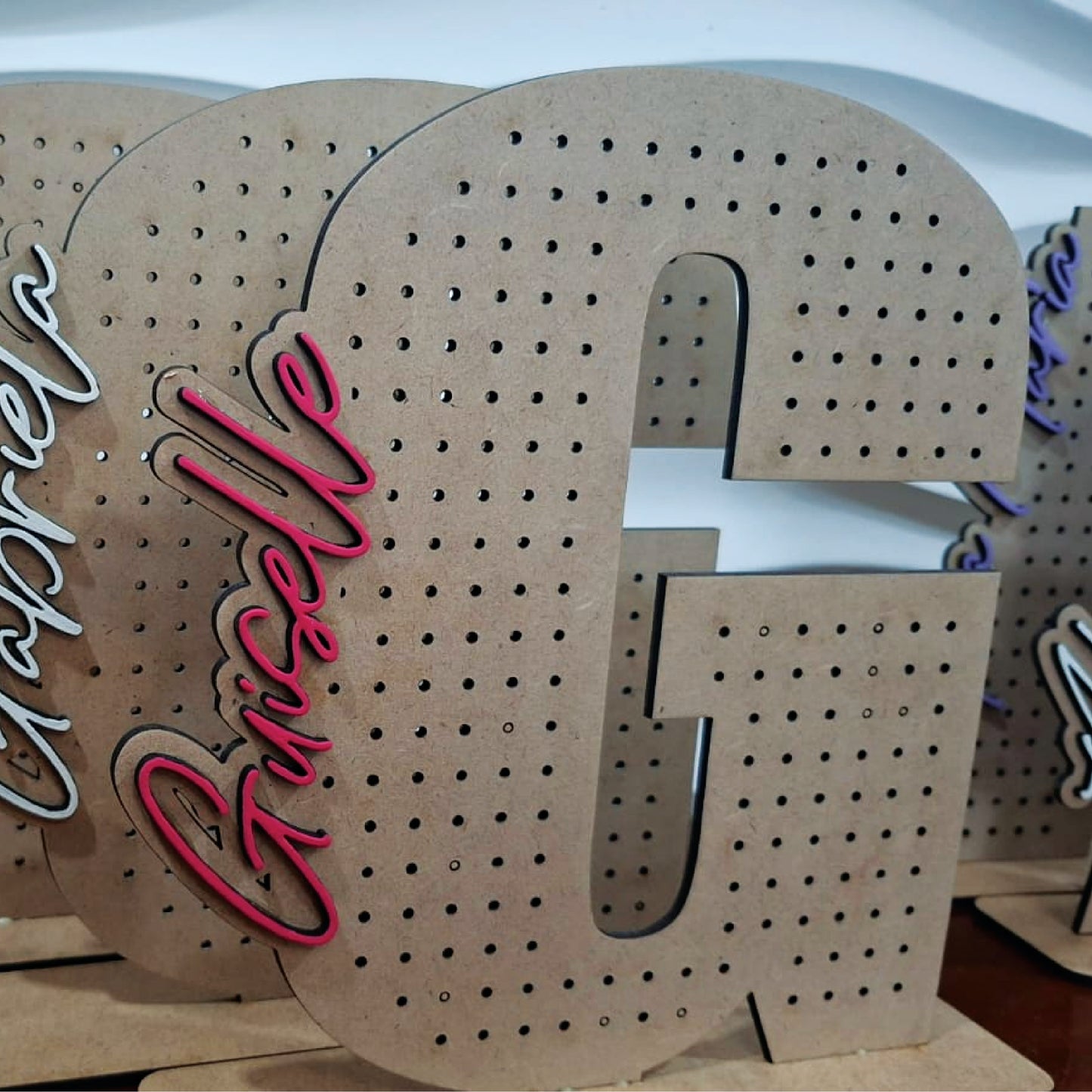 Monogram Earring Organizer SVG | Alphabet Letter Jewelry Hanger Laser Cut File