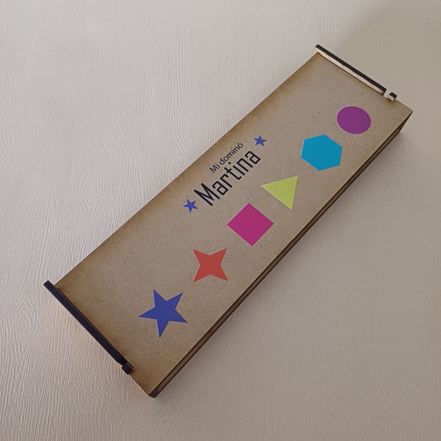 Shapes Domino Game Set & Laser Cut Box with Hinges - 1/8" MDF Design - SVG, PDF, AI