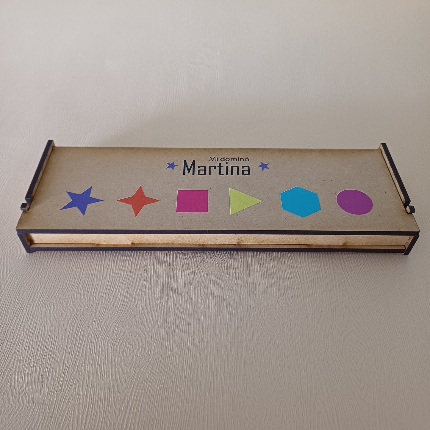 Shapes Domino Game Set & Laser Cut Box with Hinges - 1/8" MDF Design - SVG, PDF, AI