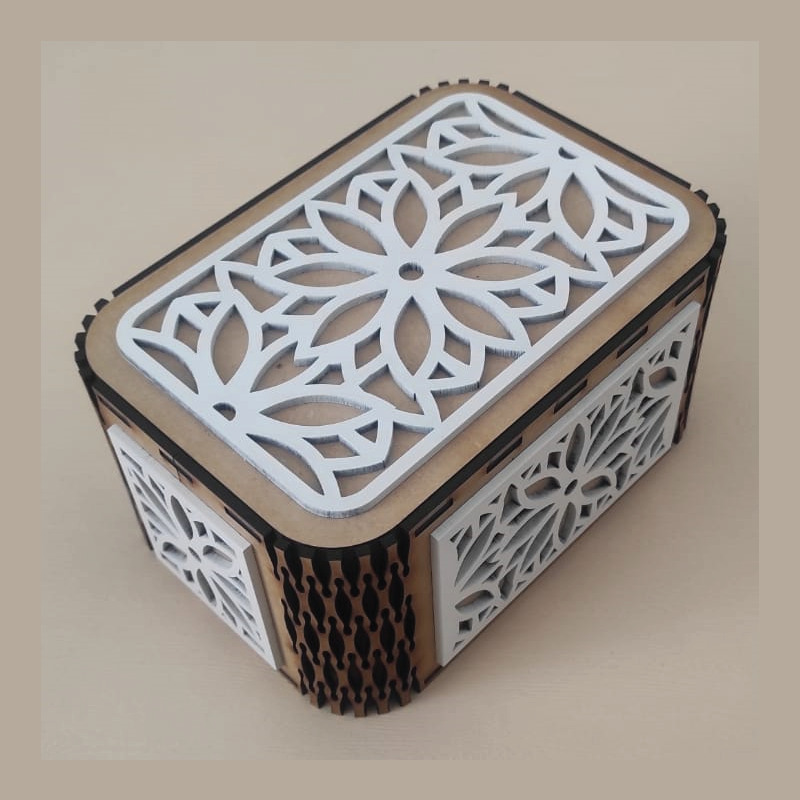 Laser Cut Box Files for 1/8" MDF - Set of 4 Geometric Jewelry & Keepsake Boxes - SVG, PDF, AI, EPS