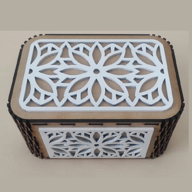 Laser Cut Box Files for 1/8" MDF - Set of 4 Geometric Jewelry & Keepsake Boxes - SVG, PDF, AI, EPS