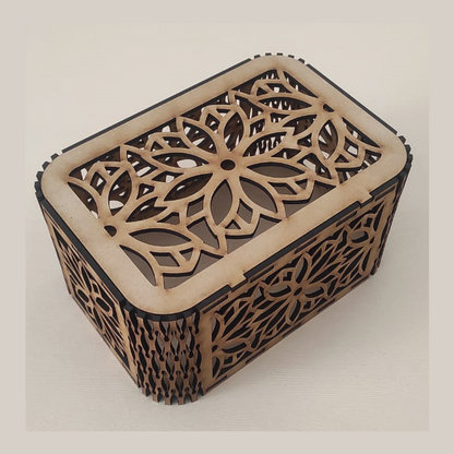 Laser Cut Box Files for 1/8" MDF - Set of 4 Geometric Jewelry & Keepsake Boxes - SVG, PDF, AI, EPS