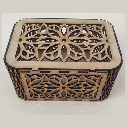 Laser Cut Box Files for 1/8" MDF - Set of 4 Geometric Jewelry & Keepsake Boxes - SVG, PDF, AI, EPS