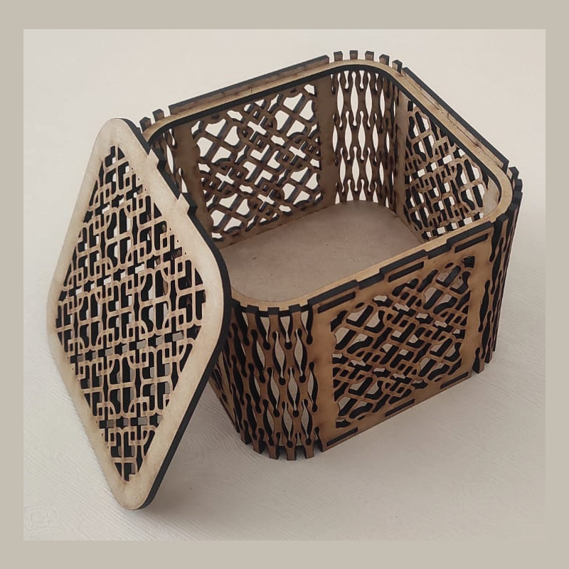 Laser Cut Box Files for 1/8" MDF - Set of 4 Geometric Jewelry & Keepsake Boxes - SVG, PDF, AI, EPS