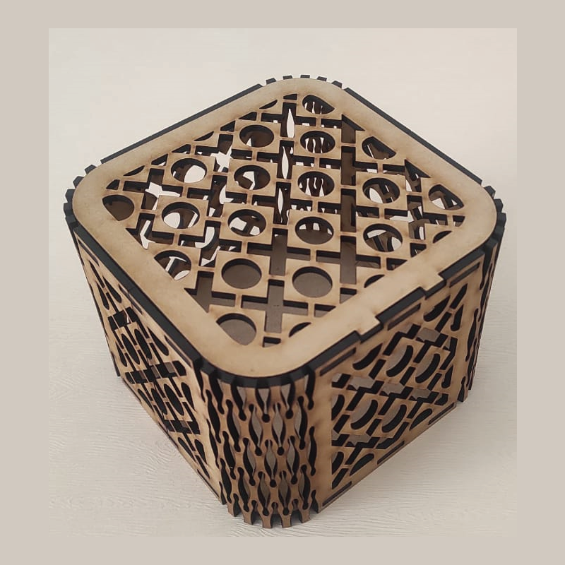 Laser Cut Box Files for 1/8" MDF - Set of 4 Geometric Jewelry & Keepsake Boxes - SVG, PDF, AI, EPS