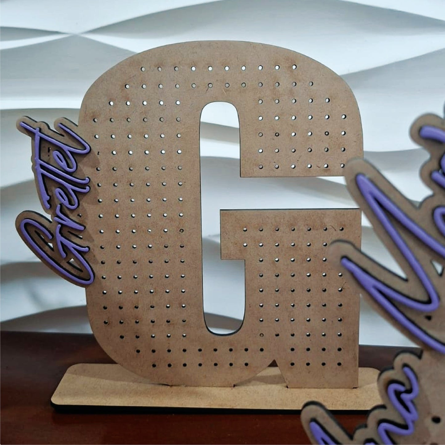 Monogram Earring Organizer SVG | Alphabet Letter Jewelry Hanger Laser Cut File